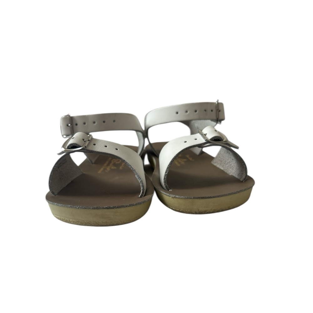 Salt Water Sandals by Hoy White Leather Slip-On Sandals - Picture 5 of 8